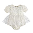 thumbnail image 1 of Eashery Baby Casual Tulle Rompers for Boys Printed Short Sleeve Baby Rompers Boy Girl Beige 12-18M, 1 of 5