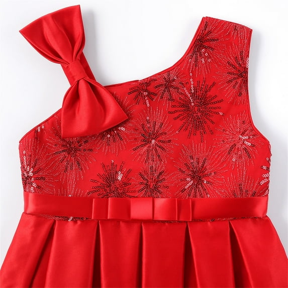 Eashery Baby Girl Dresses 0-3 Months Girls Long Sleeve Ruffle Solid Maxi Fall Dress with Pockets 5-14 Years Red 5-6 Years