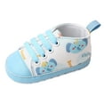 thumbnail image 1 of Eashery Baby Girls Boys Canvas Sneakers Boys Girls Fisherman Sandal Casual Sneakers First Walkers White Toddler Shoes (Blue,6), 1 of 5