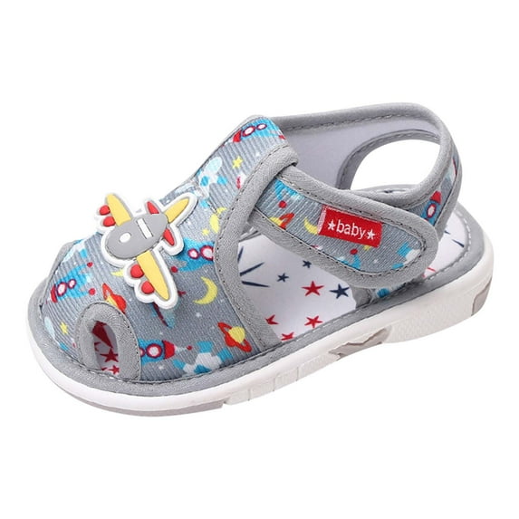 Eashery Baby Girls Boys Canvas Sneakers Lightweight Breathable Mesh First Walkers Shoes Baby Boy Slip-On Sneakers Toddler Sandals Boys (Grey,6)