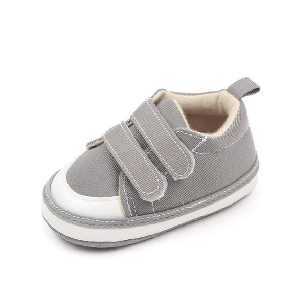 Eashery Baby Girls Boys Shoes First Walkers Canvas Denim Shoes Baby Boys Girls Sneaker Toddler Shoes (Grey,4)