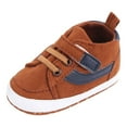 thumbnail image 1 of Eashery Baby Girls Boys Shoes Non-Slip Rubber Sole Toddler First Walker Shoes Baby Girls Boys Canvas Shoes Toddler Girls Sandals (Brown,4), 1 of 5