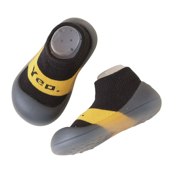 Eashery Baby Shoes Boys Girls Sneakers Baby First Walking Shoes Non-Skid Slipper Shoes Baby Girls Boys Canvas Shoes Toddler Sandals Boys (Yellow,4.5)