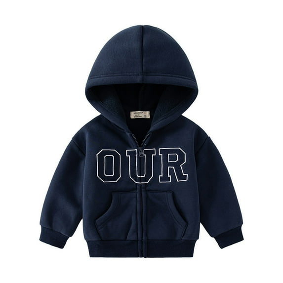 Eashery Baby and Toddler Boys’ Jacket Baby Fall Winter Pullover Tops Toddler Jacket (Navy,3-4 Years)