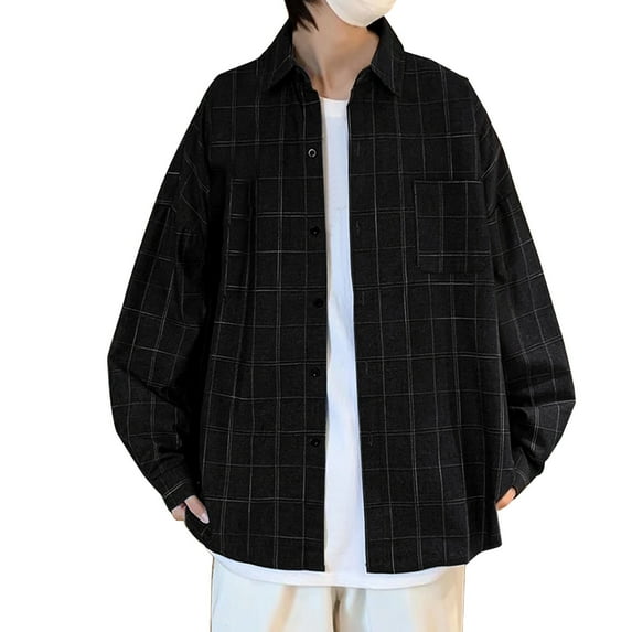 Eashery Beach Shirts For Men Mens Striped Button Down Shirts Long Sleeve Summer Hawaiian Beach Shirts Black XL