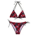 thumbnail image 1 of Eashery Bikinis for Women Plus Size Bottom Wrap Womens High Waisted Bikini Red Small, 1 of 4