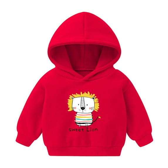 Eashery Boy Toddler Hoodies Solid Color Textured Hoodie Sweatshirt Fall Winter Clothes Toddler Kids Baby Girls Boys Sweaters (Red,6-7 Years)