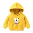 thumbnail image 1 of Eashery Boys' Fashion Hoodies Stretch Hoodie Lightweight Pullover Top Toddler Boys Girls Cotton Sweatshirt (Yellow,3-4 Years), 1 of 2