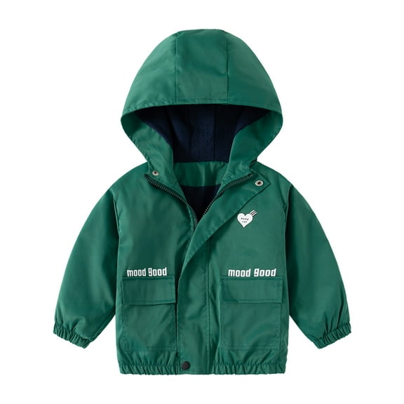 Eashery Boys Windbreaker Jacket Kids Hooded Quilted Coat Warm Lightweight Fall Winter Clothes Toddler Jacket (A,3-4 Years)