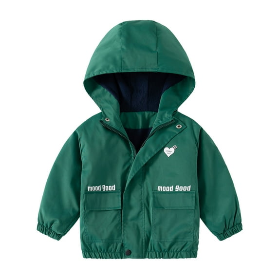 Eashery Boys Windbreaker Jacket Kids Hooded Quilted Coat Warm Lightweight Fall Winter Clothes Toddler Jacket (A,3-4 Years)