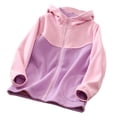 thumbnail image 1 of Eashery Boys Windbreaker Jacket Knit Sleeve Denim Jacket Long Sleeve Cotton Pullover Tops Toddler Jacket (Purple,4-5 Years), 1 of 5