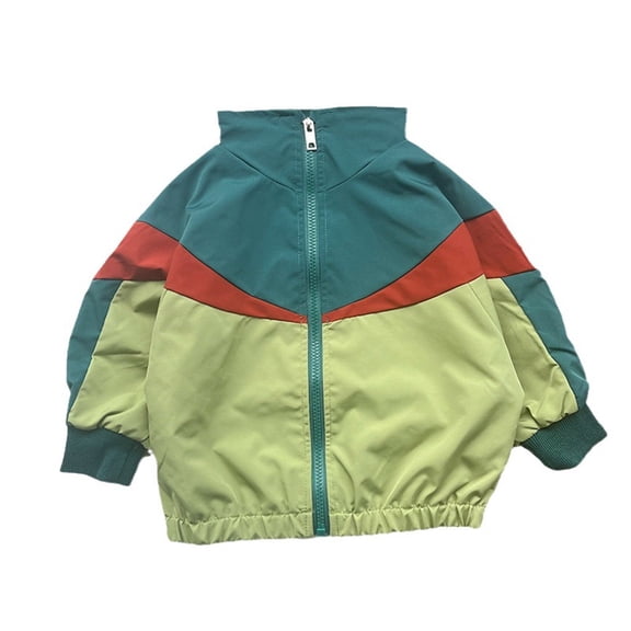Eashery Boys Windbreaker Jacket Print Water-Resistant Jacket Fall Winter Clothes Toddler Jacket (Green,5-6 Years)