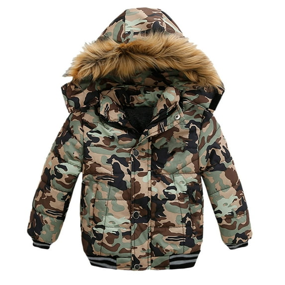 Eashery Boys' Winter Jacket Classic Denim Jean Jacket Lightweight Pullover Top Jackets for Boys (Camouflage,3 Years)