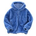 thumbnail image 1 of Eashery Boys' Winter Jacket Cotton Windproof Warm Winter Coats Fall Winter Clothes Jackets for Kids (Blue,11-12 Years), 1 of 5