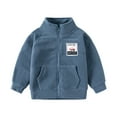 thumbnail image 1 of Eashery Boys' Winter Jacket Full Zip Hoodie Jacket Long Sleeve Cotton Pullover Tops Toddler Jacket (Blue,18-24 Months), 1 of 5