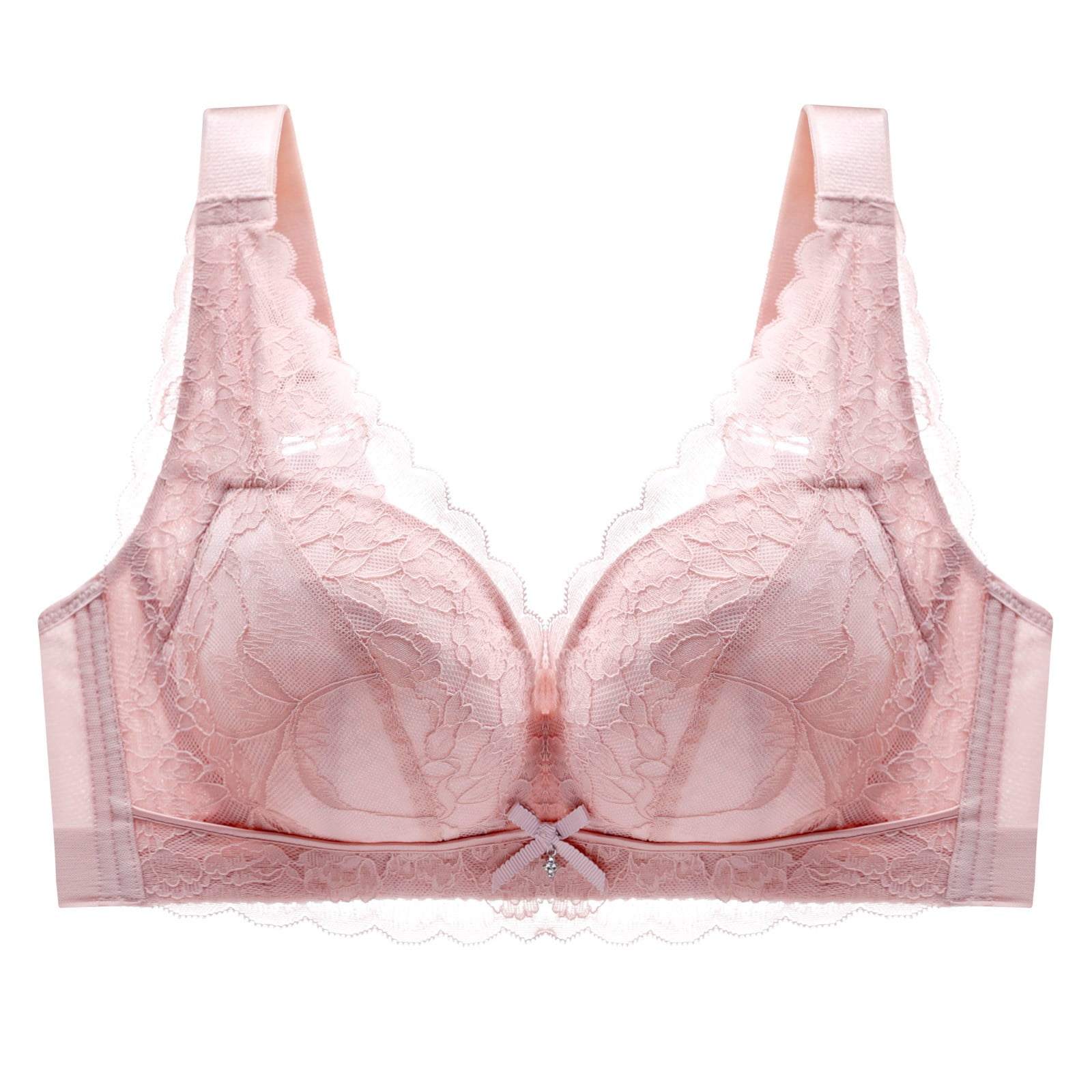 Eashery Bras for Women Embroidery Floral Lace Balconette Bra Womens Bras  Pink 40C 