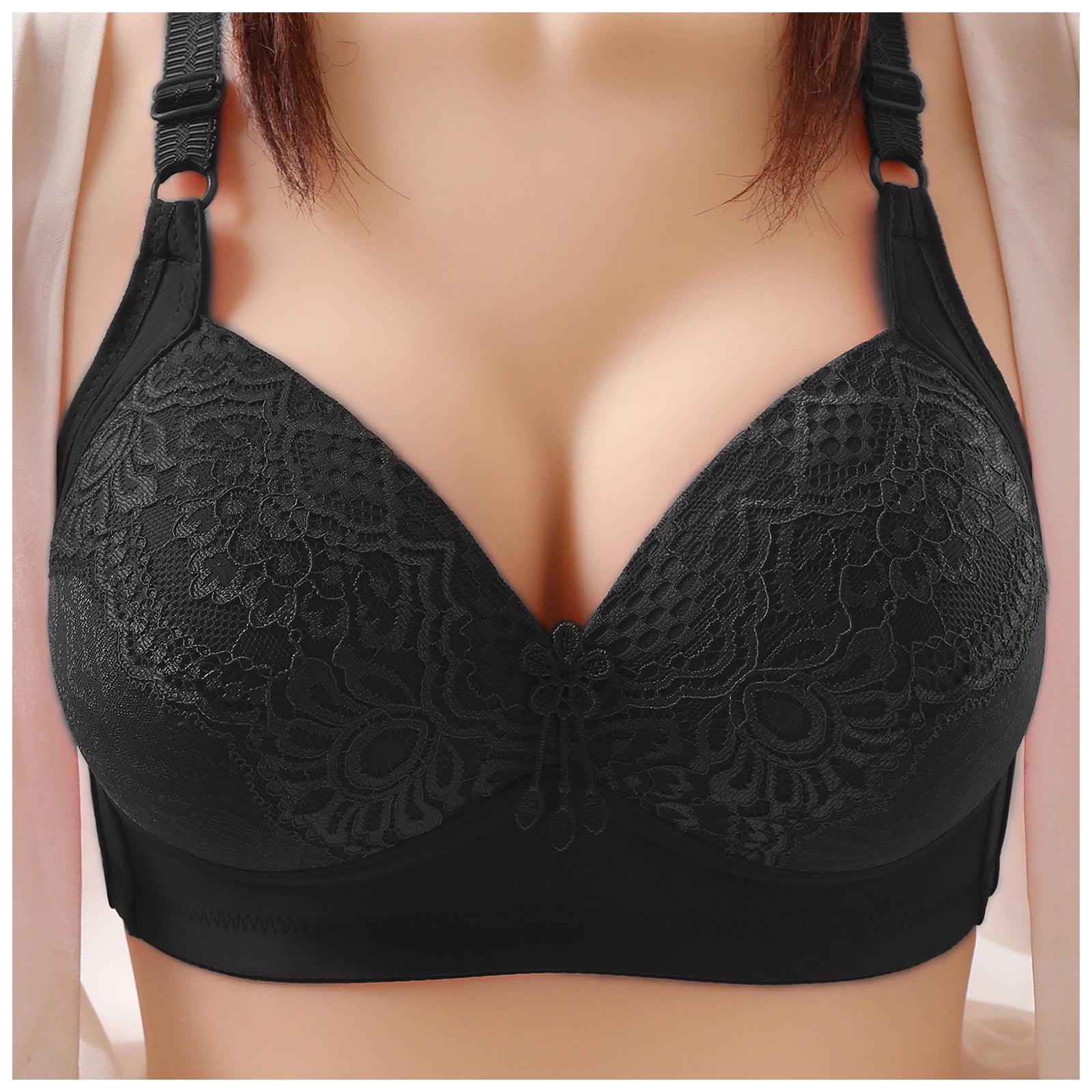 Eashery Bras For Women Full Coverage Everyday Bra Push Up Bra Black 95c 2759