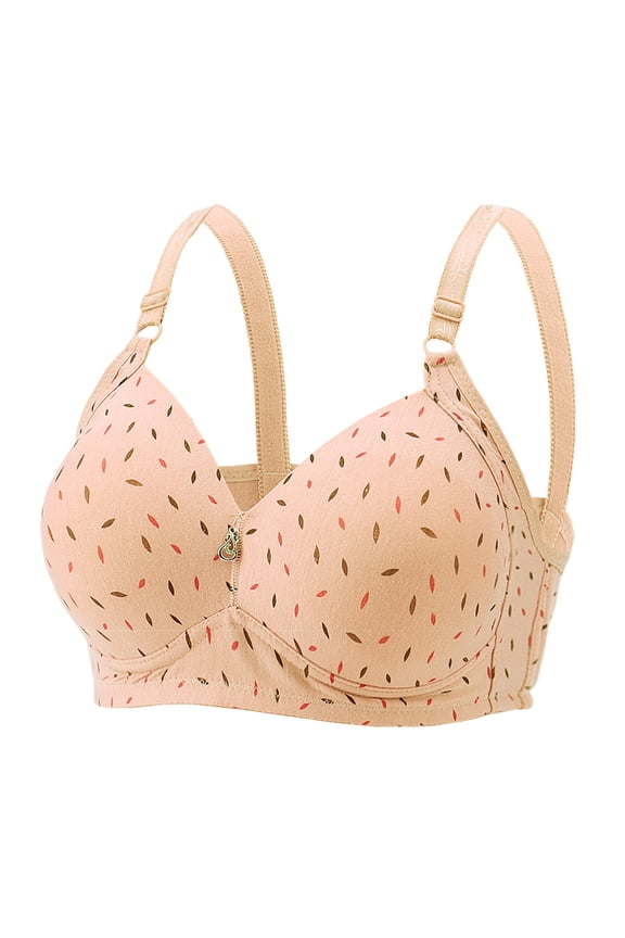 Bras for Women Full Coverage Women's Retro Chic Full Figure Underwire Bra Beige 48