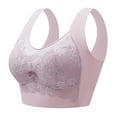 thumbnail image 1 of Eashery Bras for Women No Steel Ring Adjustable Comfortable Womens Bra Pink 3XL, 1 of 4