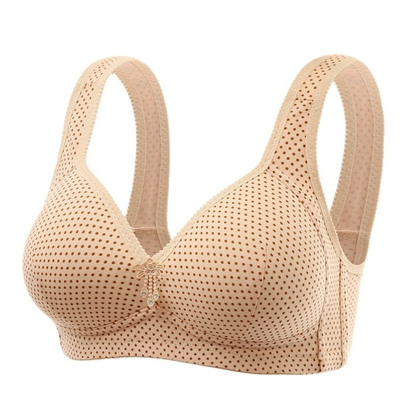 Eashery Bras for Women Plus Size Solid Underwear Bra Womens Bra with Support Beige 38