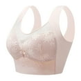 thumbnail image 1 of Eashery Bras for Women Soild Color Adjustable Soft Womens Bra Top Beige XL, 1 of 4