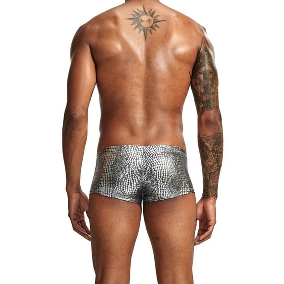 Eashery Briefs for Men Mid-waist Briefs Soft Mens Briefs Cotton Silver M