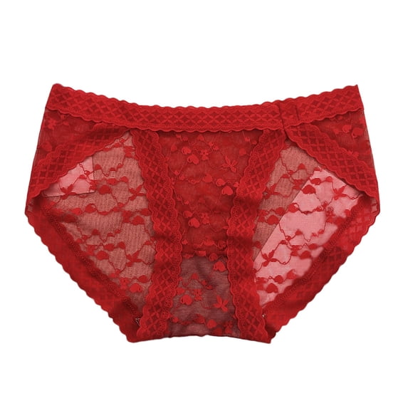 Eashery Brifes Woman Panties High Cut Sleepwear Comfortable Women Boxer Briefs Cotton Red One Size