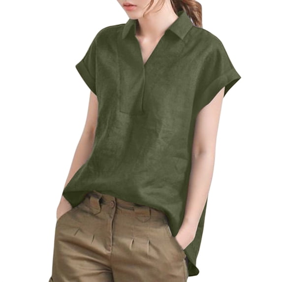 Eashery Button Down Shirt Women Loose Soft Vest Womens White Button Down Shirt Green XL