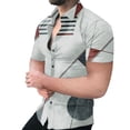 thumbnail image 1 of Eashery Button Down for Men Lapel Tops Summer Tank Tops Grey 4XL, 1 of 5