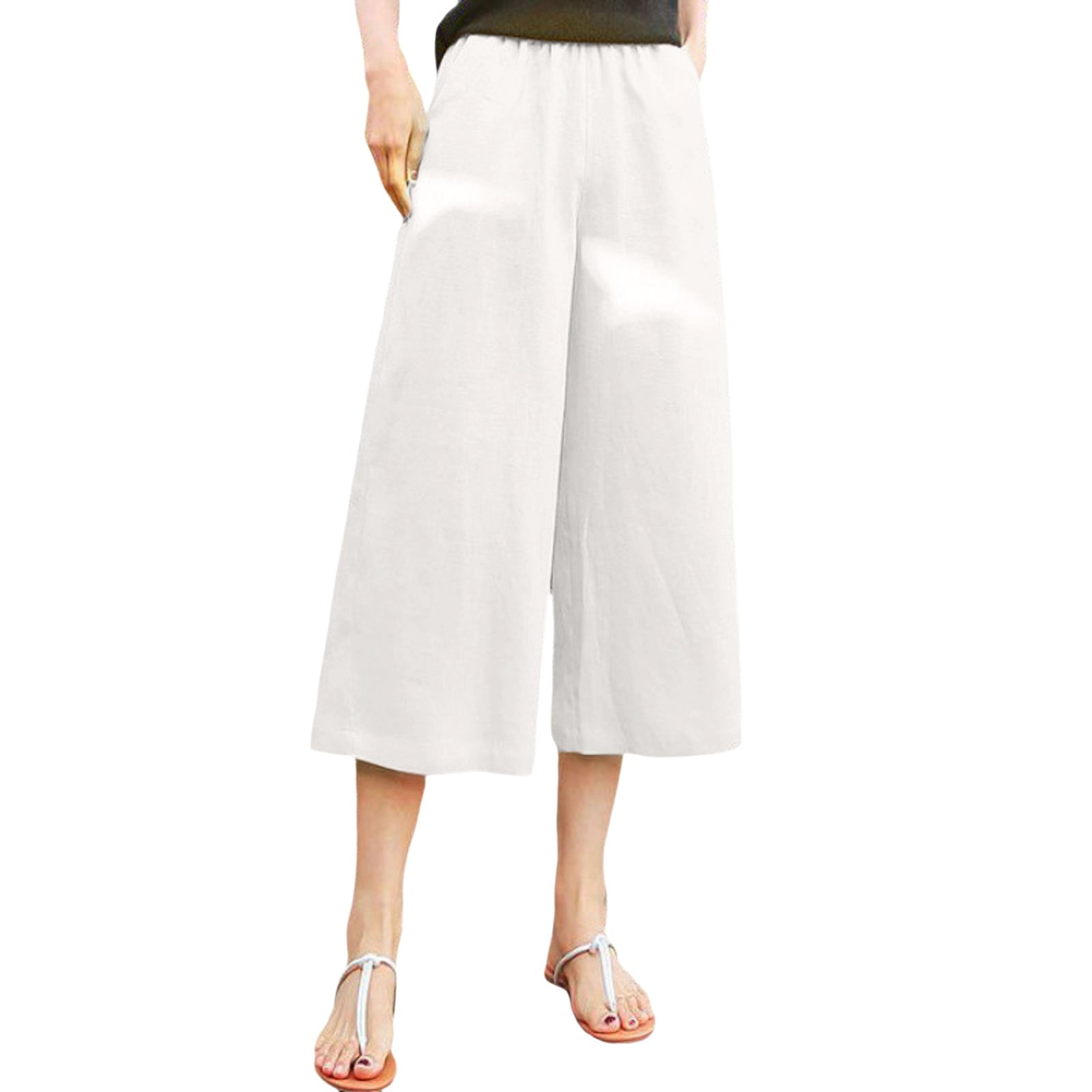 Eashery Capri Pants for Women Dressy Plus Size Relaxed Fit All Day