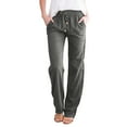 thumbnail image 1 of Eashery Capri Pants for Women Dressy Stretchy Wide Leg Athleisure Pant Womens Pants (Solid Color,Dark Gray,XXL), 1 of 2