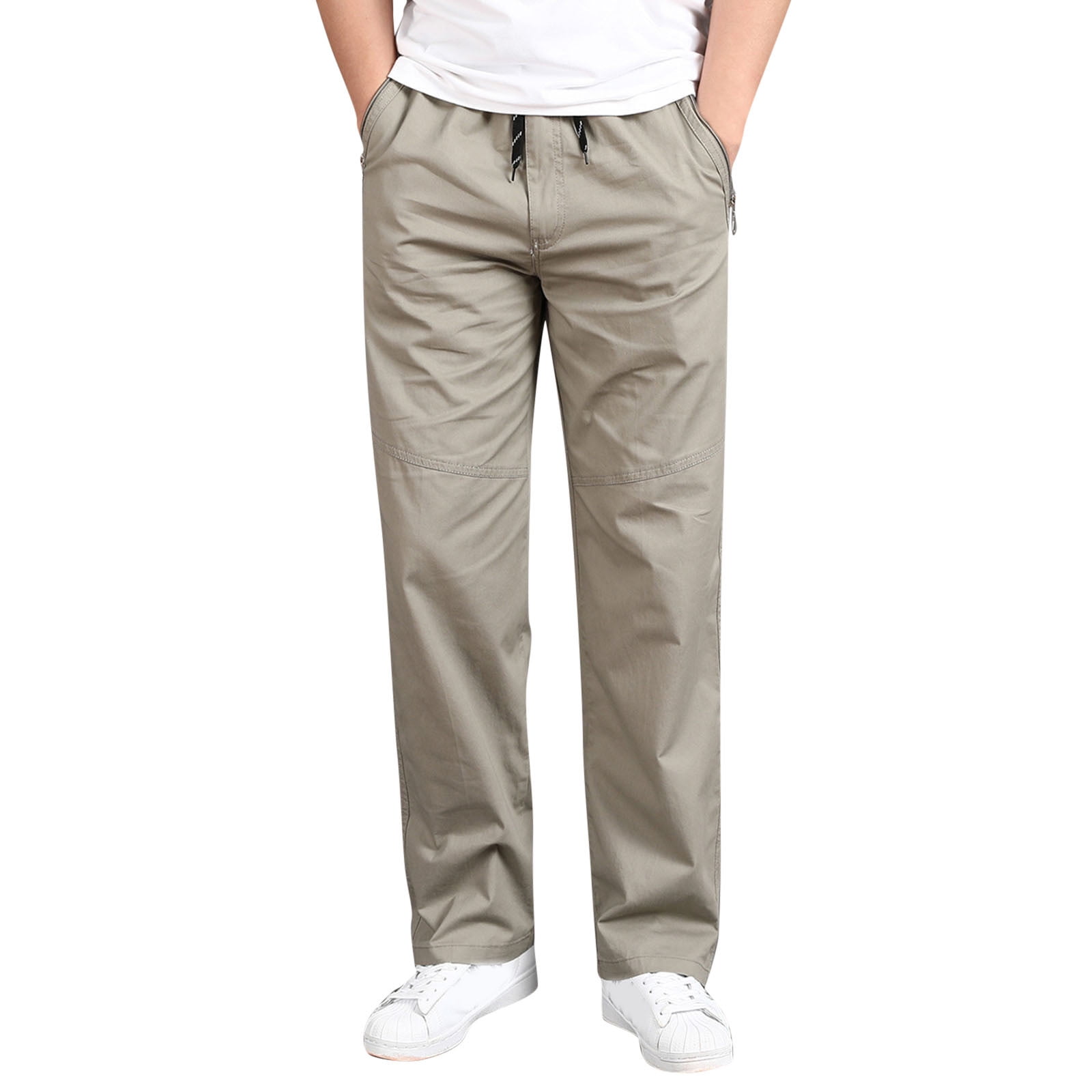 Eashery Cargo Jeans for Men Comfort Straight Canvas Cargo Pants Cotton ...