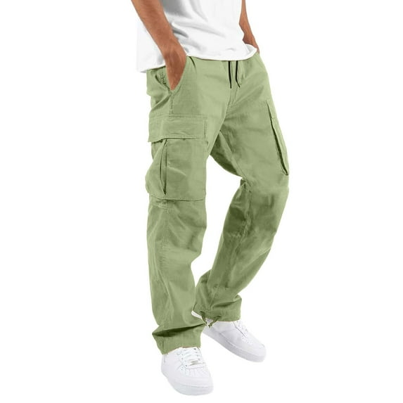 Eashery Cargo Joggers Men Relaxed Fit Cargo Pants With Stretch Cotton Relaxed Fit Full Elastic Waist Twill Pants Men'S Dress Pants (Mint Green,3XL)