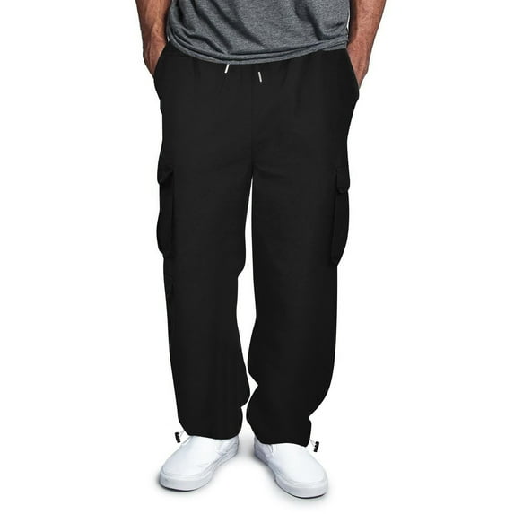 Eashery Cargo Pants Trousers Relaxed Fit Cargo Pants With Stretch Lightweight Loose Elastic Waist Casual Beach Yoga Trousers Sweatpants for Men (Black,M)