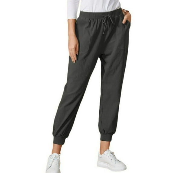 Eashery Casual Pants For Women Petite Sweatpants Women Women Relaxed Fit All Day High Waist Cargo Pants Black L