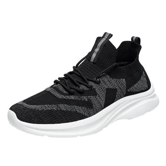 Eashery Casual Shoes For Men Barefoot Running Shoes Mens - Wide Toe Minimalist Zero Drop Shoes Suitable for Training Hiking Walking Black 12