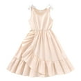 thumbnail image 1 of Eashery Dresses for Girls Party Dress Children's Clothing Baby Girl Dress Beige 8-10 Years, 1 of 5