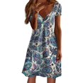 thumbnail image 1 of Eashery Dresses for Womens Mini Dress Loose Womens Dresses Blue XL, 1 of 5