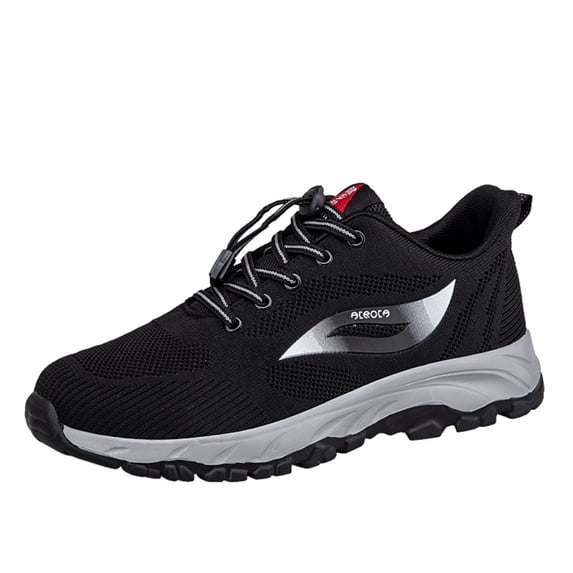 Eashery Fashion Sports Shoes Men's Extra Wide Sneakers for Flat Feet Shoes with Wide Toe Box Plantar Fasciitis Black 9