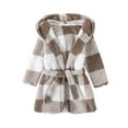 thumbnail image 1 of Eashery Girls Windbreaker Jacket Cotton Windproof Warm Winter Coats Long Sleeve Cotton Pullover Tops Jackets for Kids (A,5-6 Years), 1 of 5
