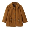 thumbnail image 1 of Eashery Girls' Winter Jacket Basic Denim Soft Stretch Jean Jacket Fall Winter Clothes Girls Jacket (Brown,2-3 Years), 1 of 5