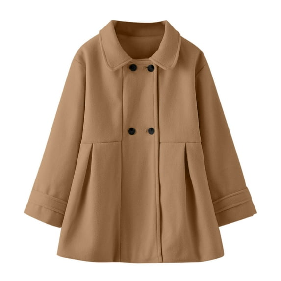 Eashery Girls Winter Puffer Jacket Hooded Lightweight Reversible Full Zip Shell Jacket Baby Boys Girls Top Toddler Jacket (Coffee,2-3 Years)