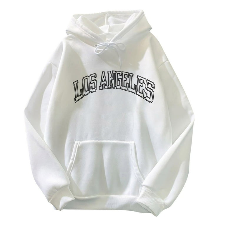Eashery Hoodies for Women Loose Hoodie Sweatshirt Long Sleeve Pullovers Top Fall Fashion Clothes Trendy Outfits Sweatshirts for Teen Girls White XL Walmart