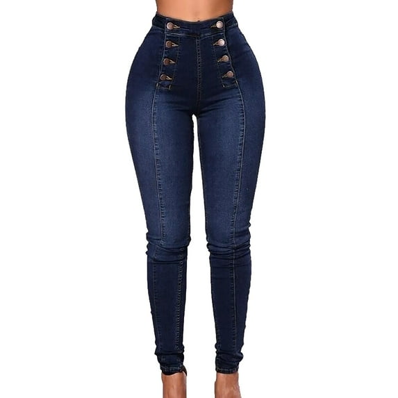 Eashery Jeans Women Mid-Rise Slim Fit Capris Plus Size Wide Leg Cotton Jean Jean Straight Leg Jeans for Women (Blue,XXL)