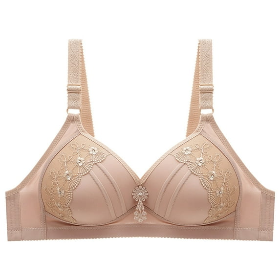 Eashery Juniors' Lightly Lined Underwire T-Shirt Bra Push Up Bra Khaki 105C