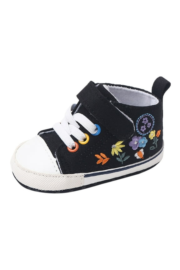 Kids Shoes Breathable Ankle Support Comfortable Baby Shoes Black 4