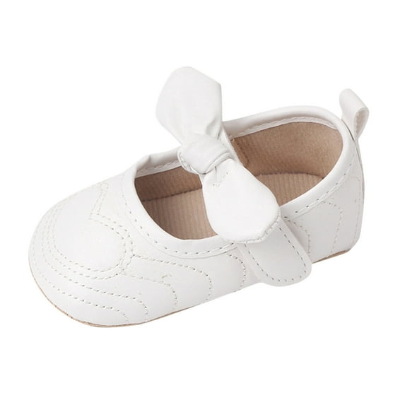 Eashery Kids Shoes Non Slip Floor Walking Shoes Comfortable White Baby Shoes White 4