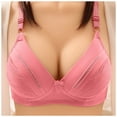 thumbnail image 1 of Eashery Lace Bras For Women Women's Plus Size Add 12 and a Half Cup Push Up Underwire Convertible Lace Bras Hot Pink 90C, 1 of 4