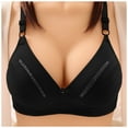 thumbnail image 1 of Eashery Lace Bras For Women Women's Plus Size Add 6 and a Half Cup Push Up Underwire Convertible Lace Bras Black 80C, 1 of 4