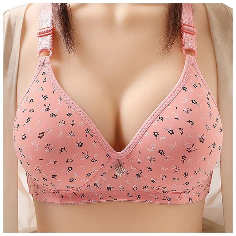 Eashery Lace Bras For Women Women's Plus Size Add 89 and a Half Cup Push Up  Underwire Convertible Lace Bras Pink 40